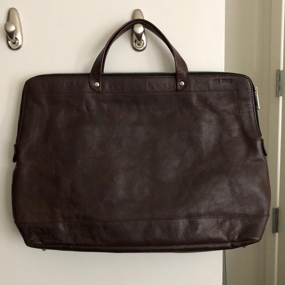 Jack Spade Leather Utility Brief bag